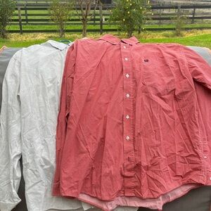 Cinch Red and White Patterned Button Down Shirts